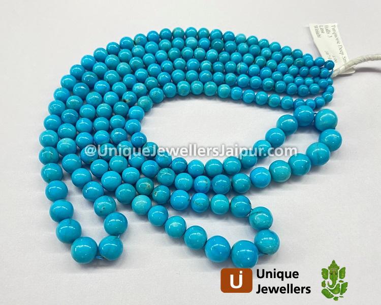 Turquoise Arizona Smooth Balls Beads